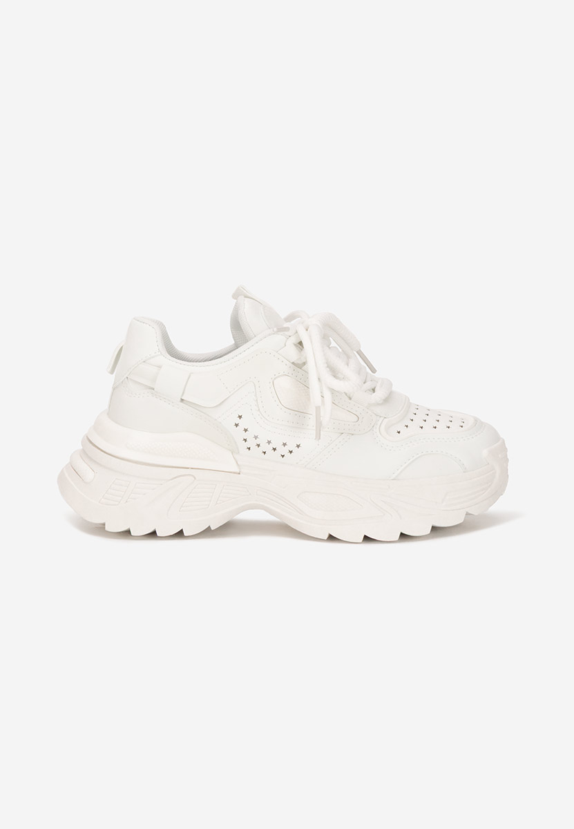 Białe sneakersy na koturnie Dorathy