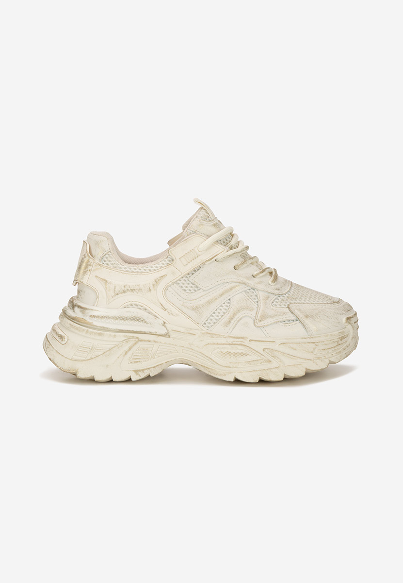 Beżowe sneakersy na platformie Yalda