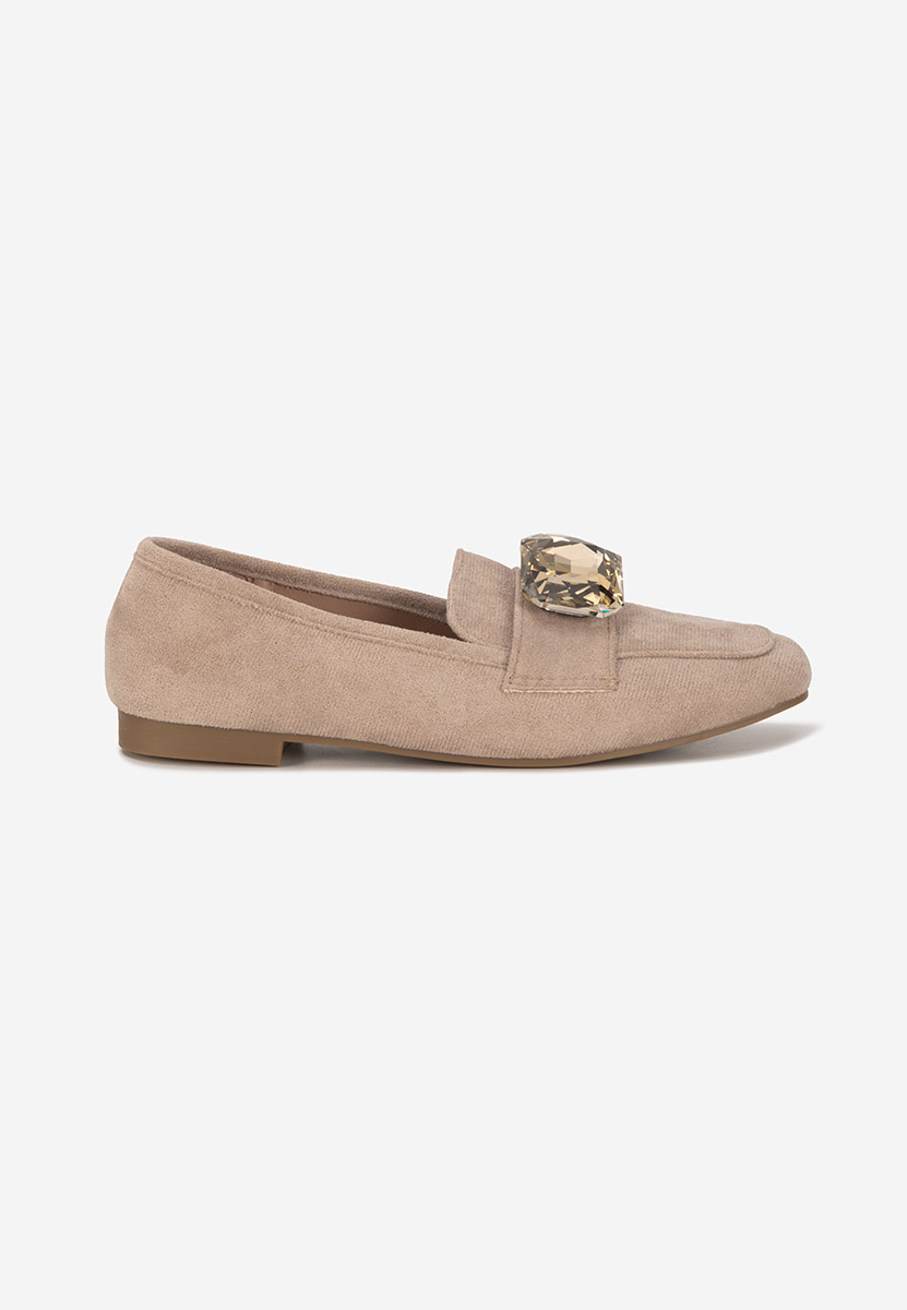 Khaki mokasyny zamszowe damskie Olimia
