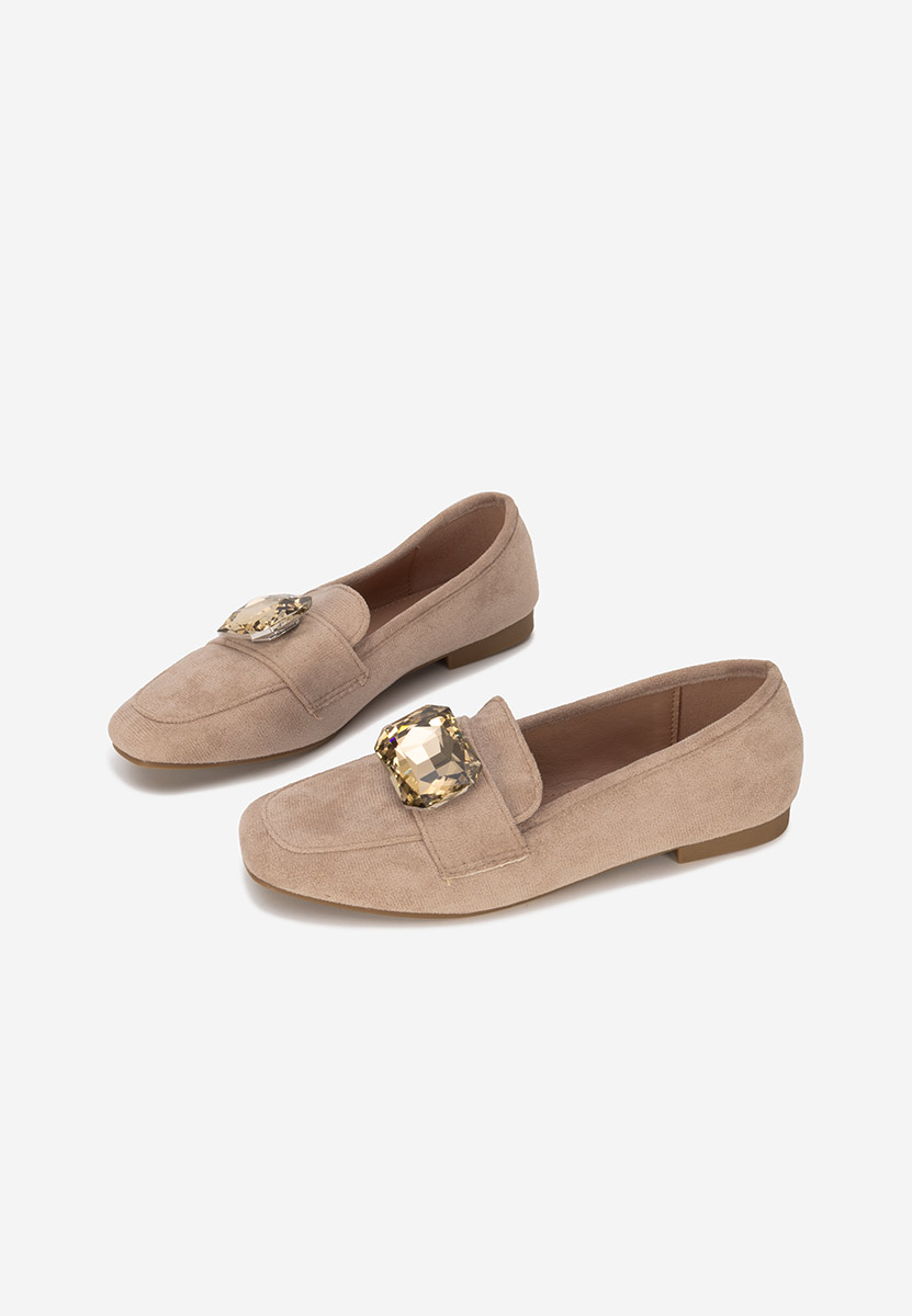 Khaki mokasyny zamszowe damskie Olimia