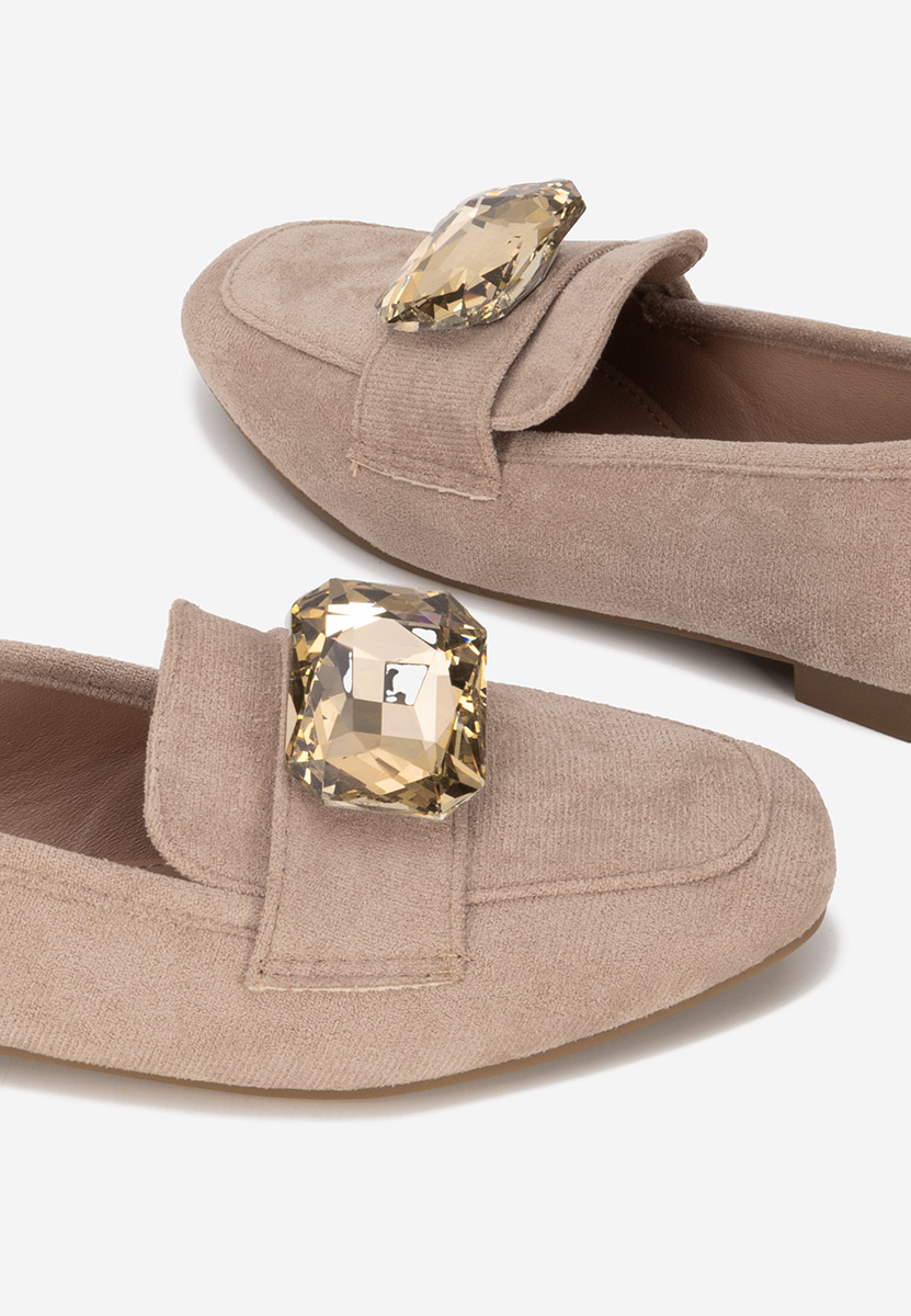 Khaki mokasyny zamszowe damskie Olimia