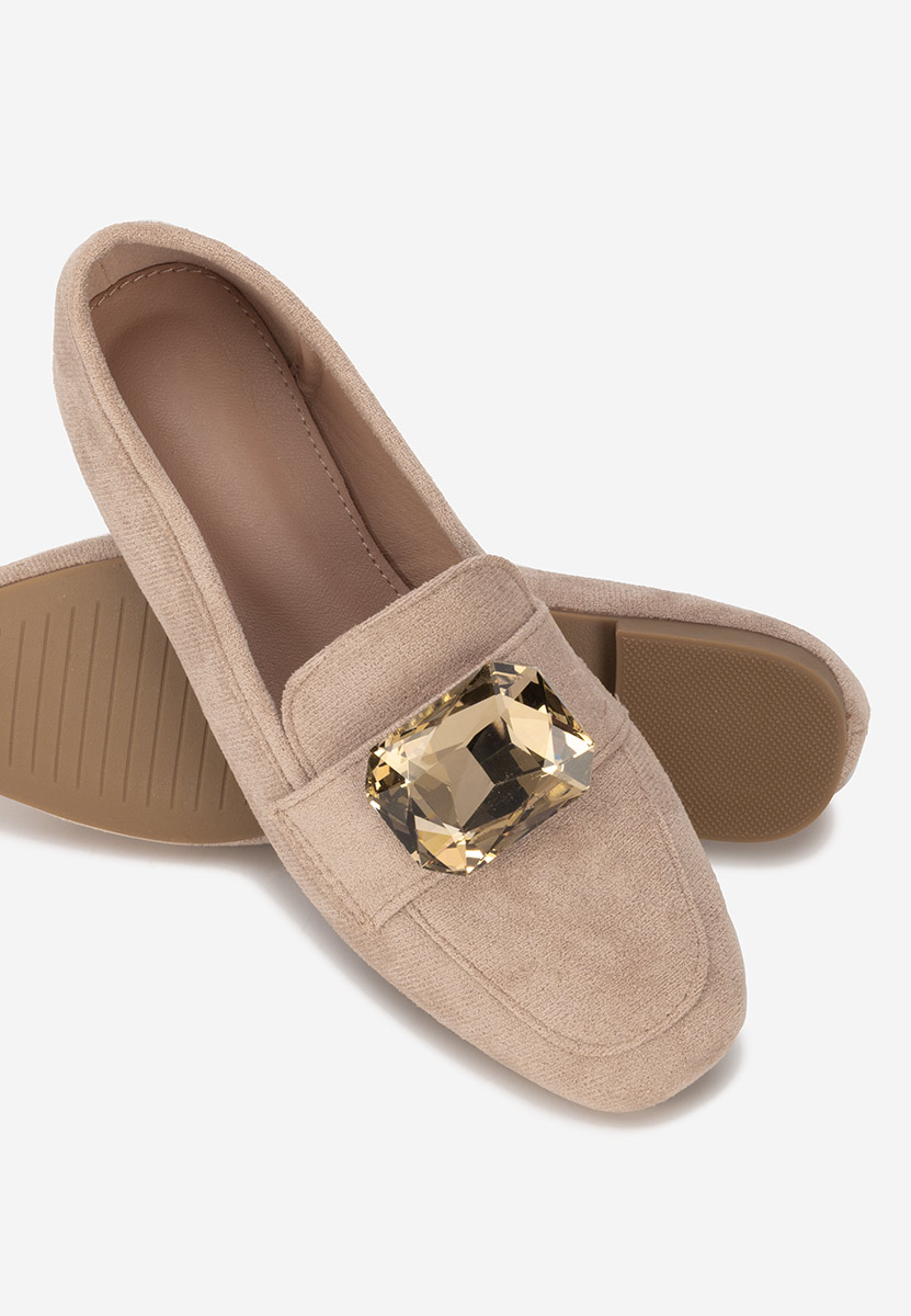 Khaki mokasyny zamszowe damskie Olimia