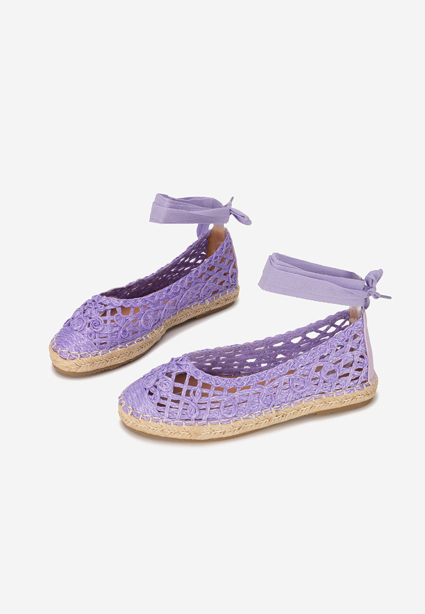 Fioletowe espadryle wiązane Kaddeia
