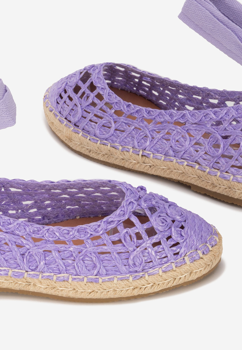 Fioletowe espadryle wiązane Kaddeia