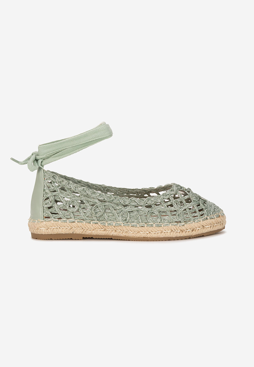 Zielone espadryle wiązane Kaddeia