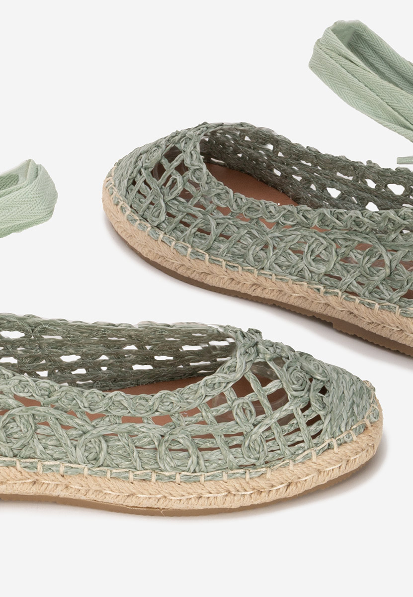 Zielone espadryle wiązane Kaddeia