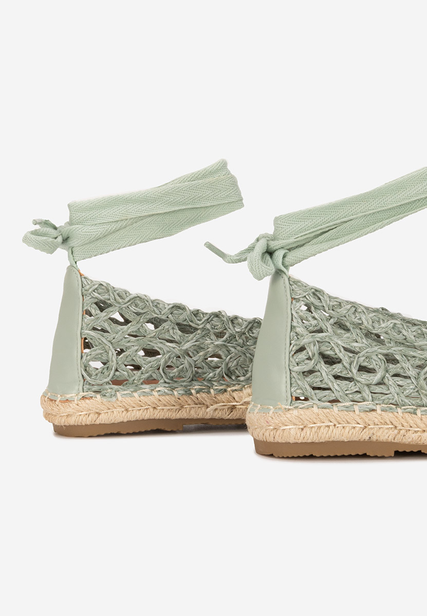 Zielone espadryle wiązane Kaddeia