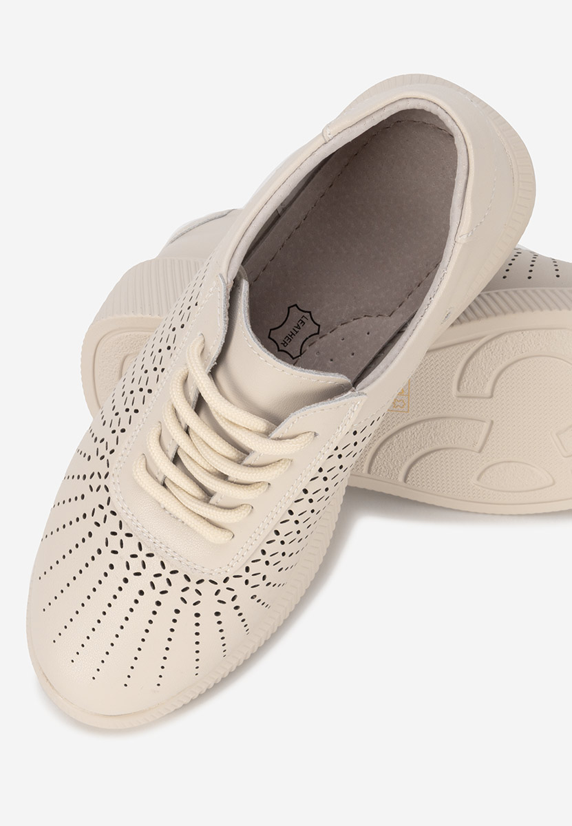 Beżowe sneakersy damskie Oleiana