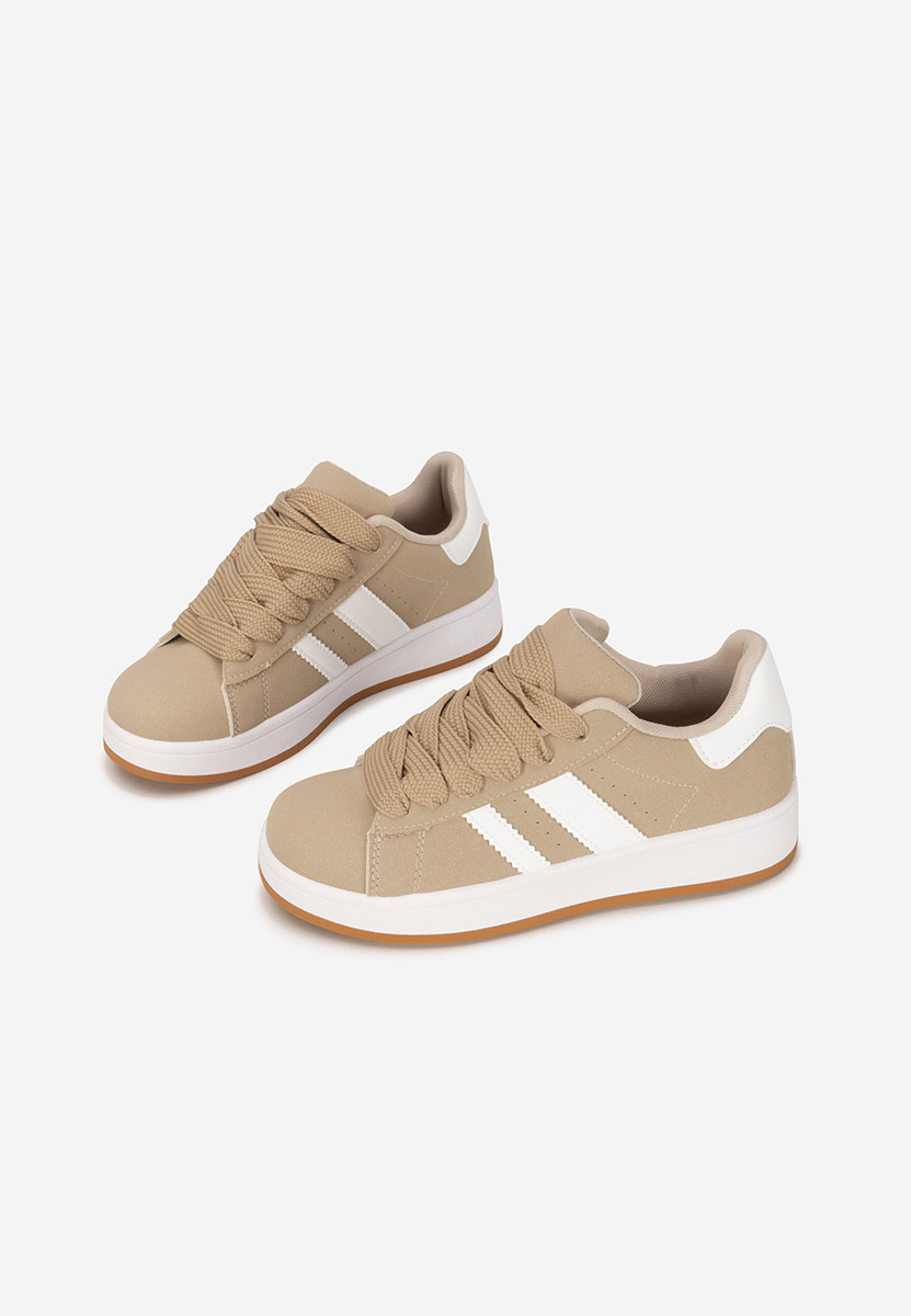 Camelowe sneakersy damskie Antoneta