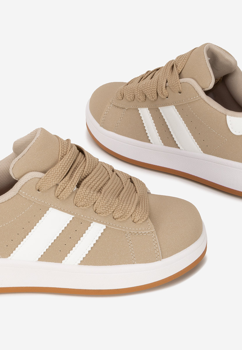 Camelowe sneakersy damskie Antoneta