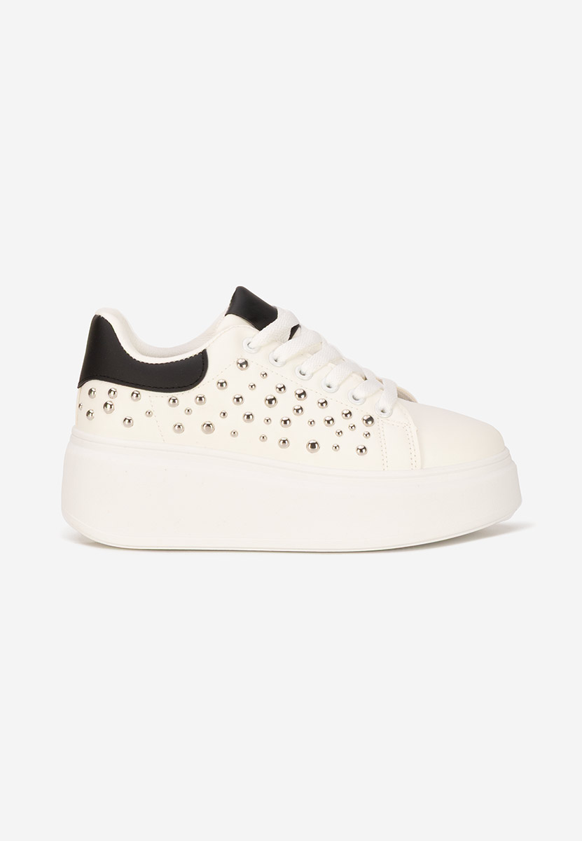 Białe sneakersy na platformie Lindalia