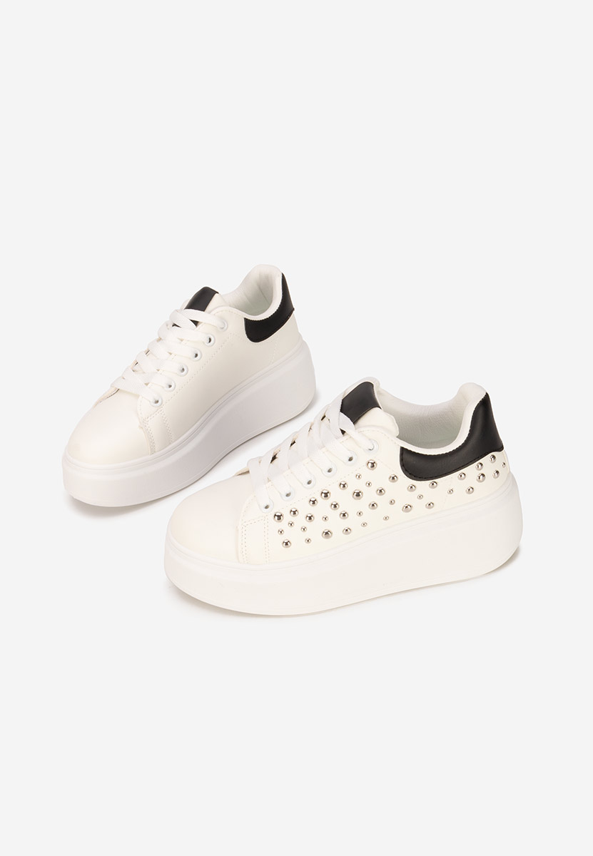Białe sneakersy na platformie Lindalia