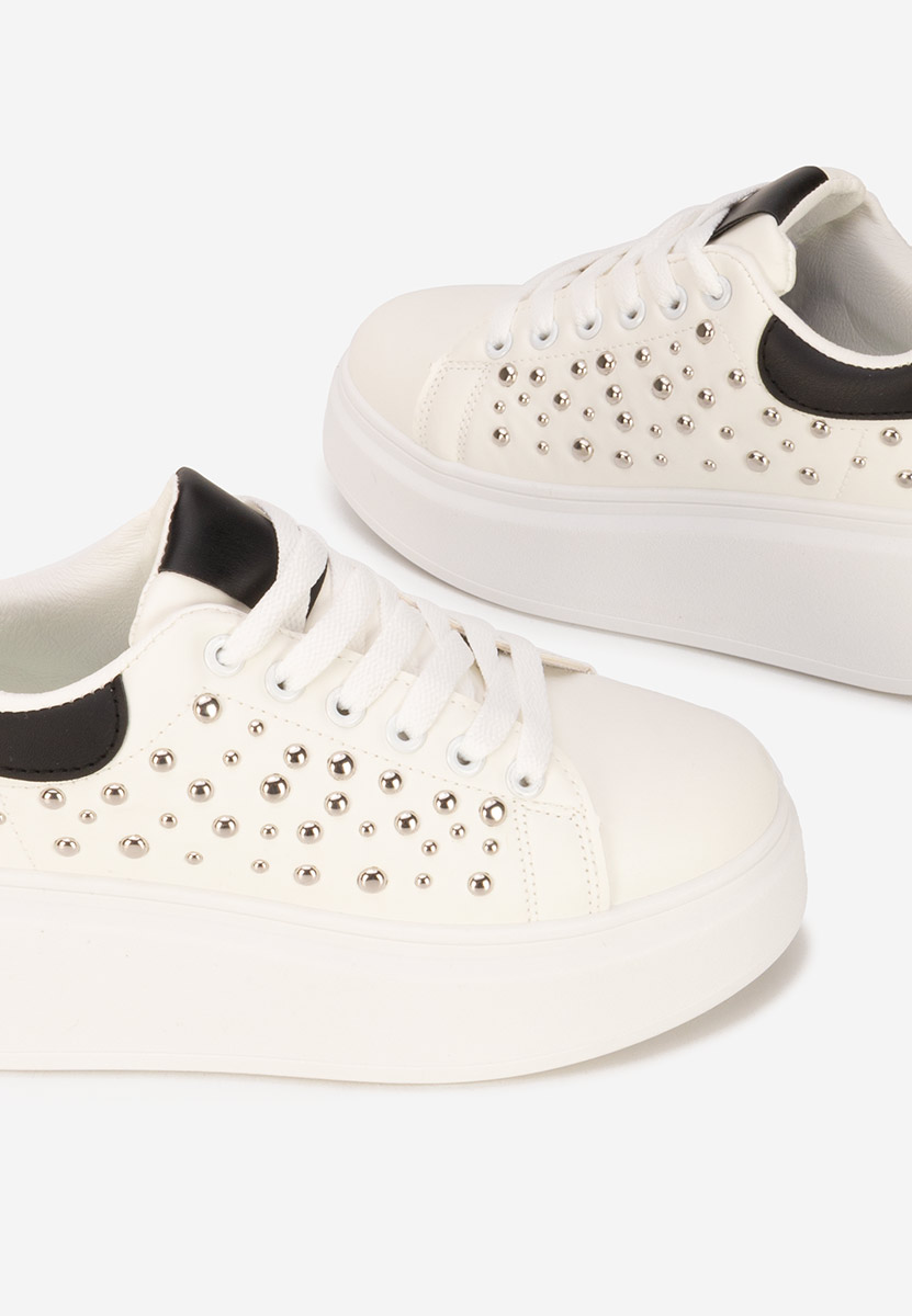 Białe sneakersy na platformie Lindalia