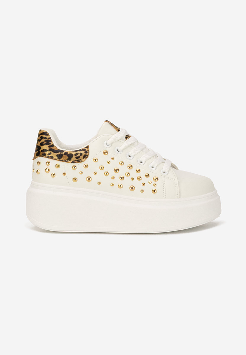 Białe sneakersy na platformie Lindalia V4