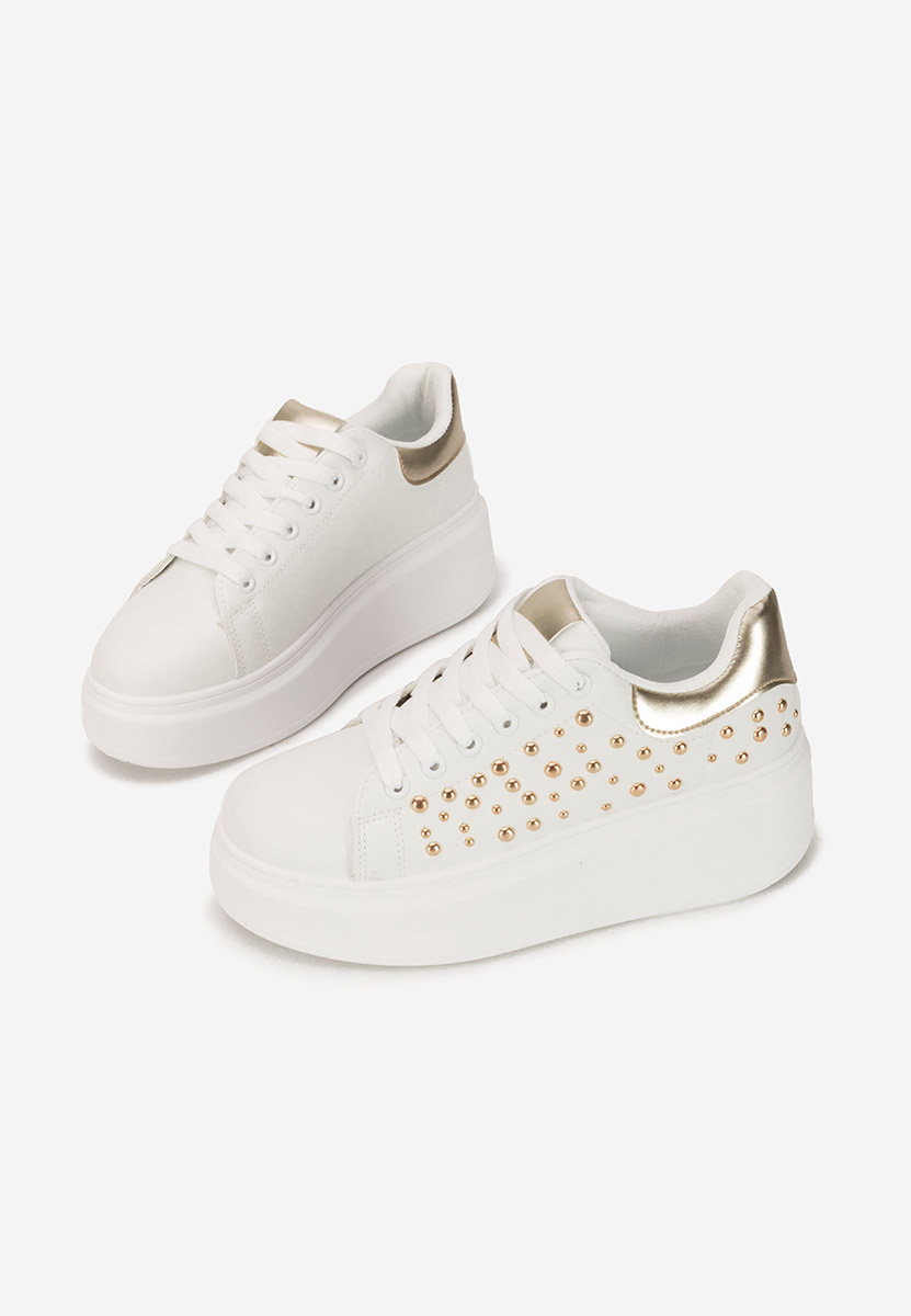 Białe sneakersy na platformie Lindalia V3