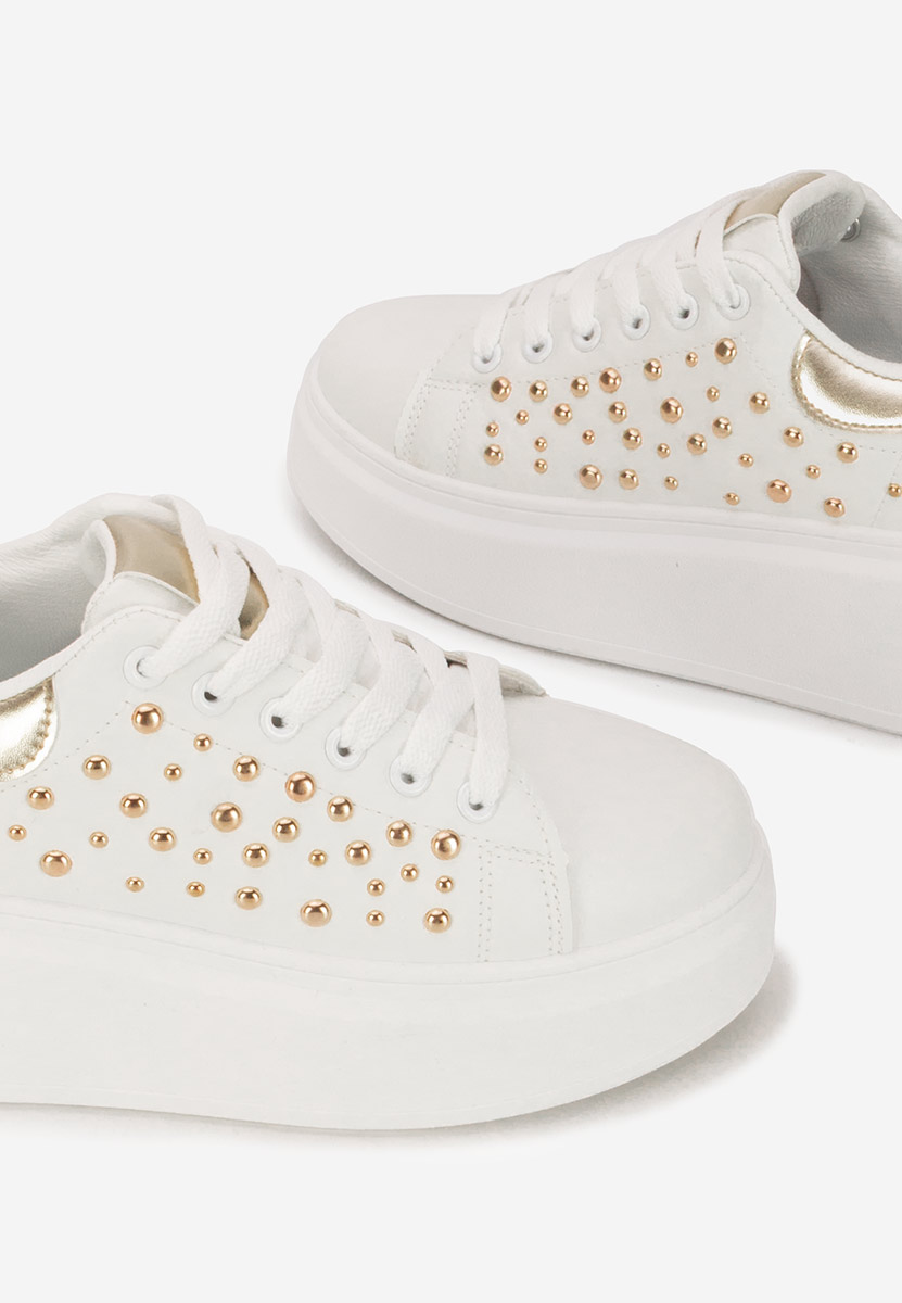 Białe sneakersy na platformie Lindalia V3