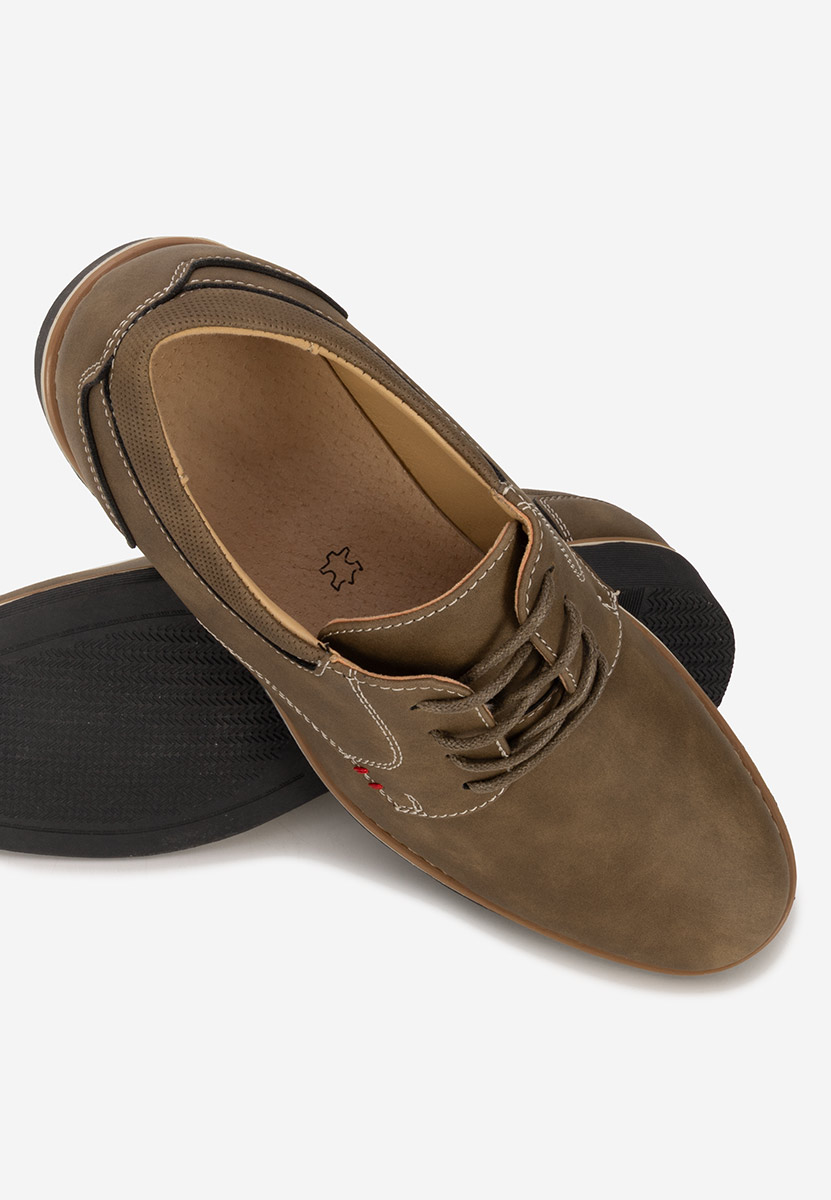 Khaki półbuty damskie Doralia