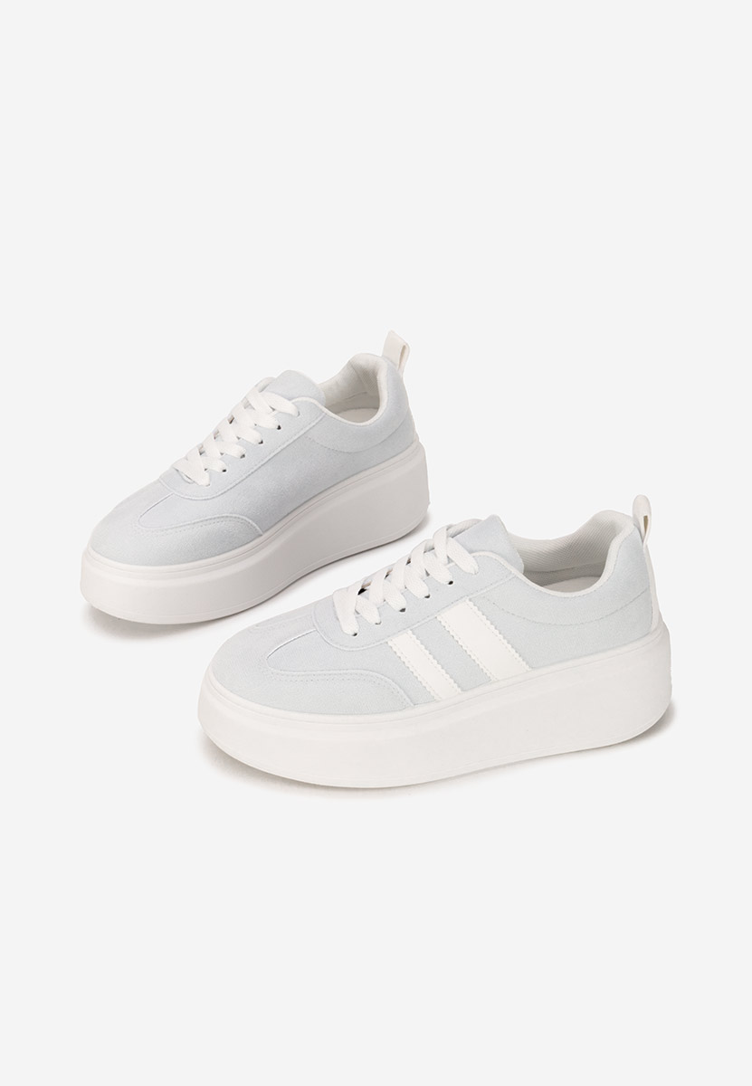 Niebieskie sneakersy na platformie Semana