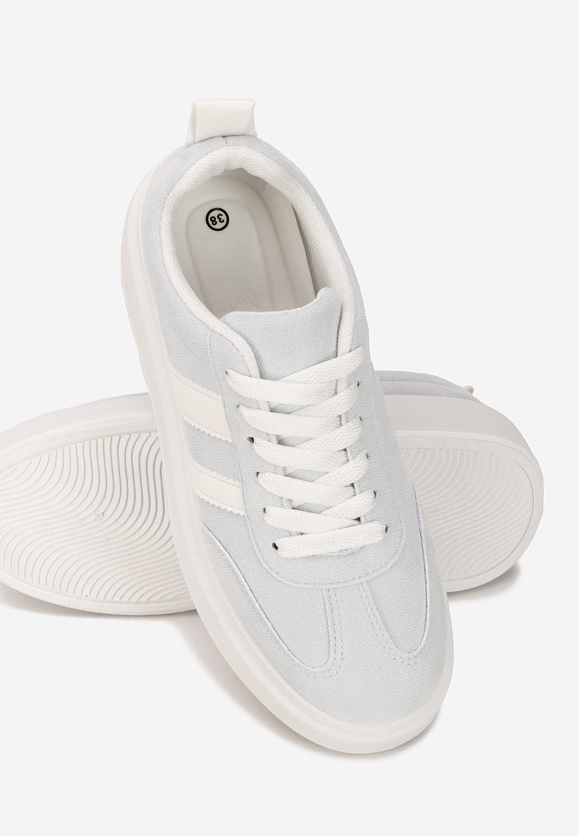 Niebieskie sneakersy na platformie Semana