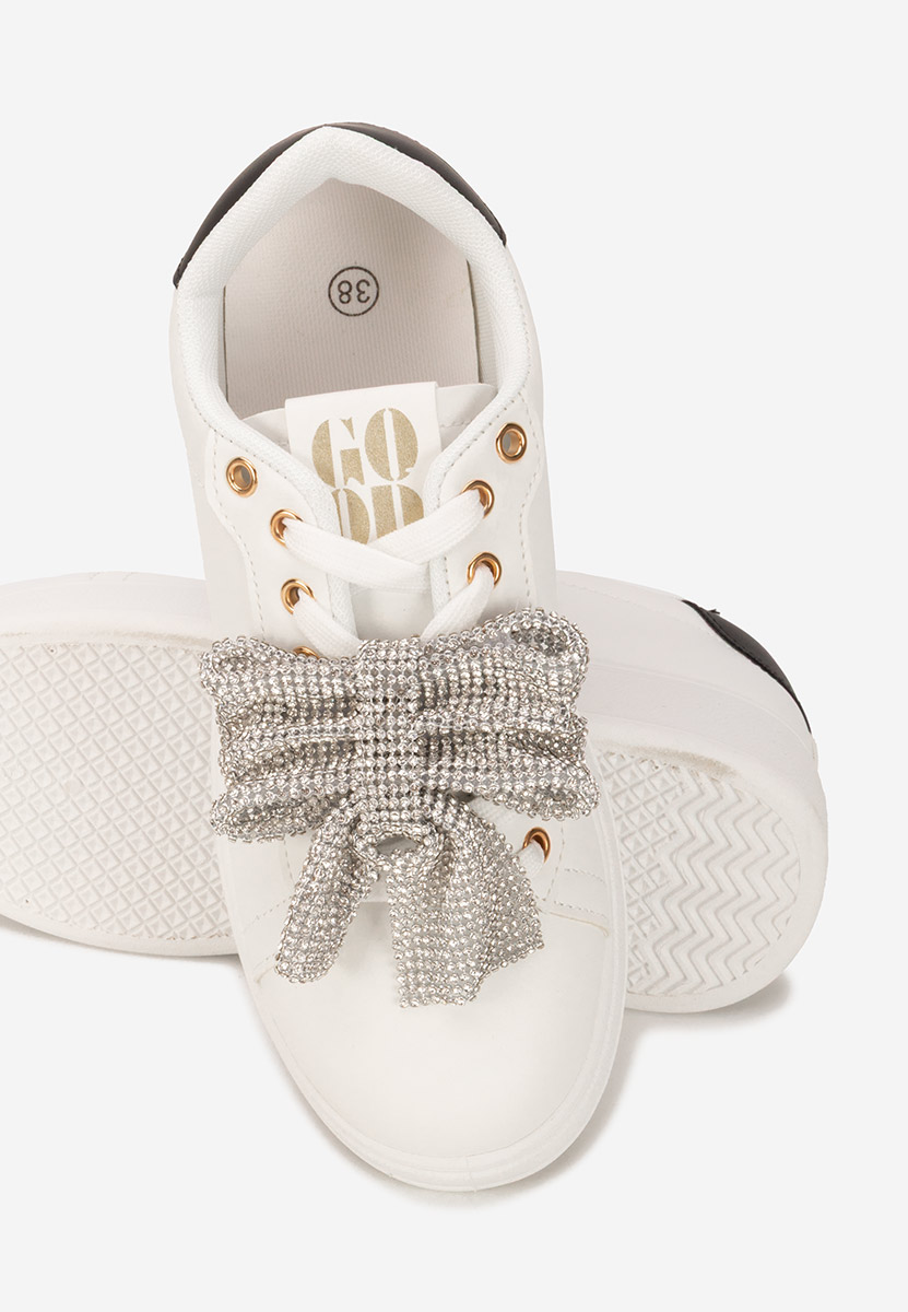 Białe sneakersy na platformie Hermila V3