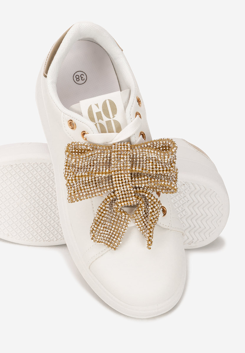Białe sneakersy na platformie Hermila V2