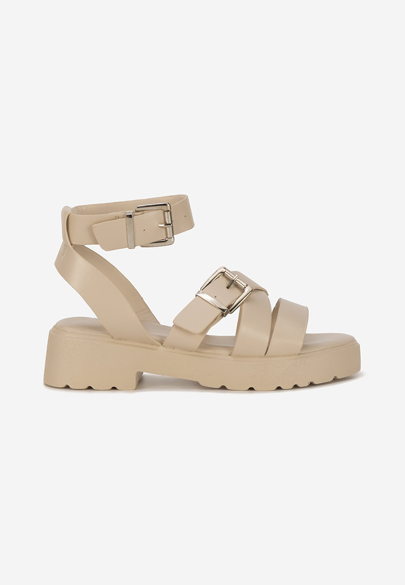 Khaki sandały damskie Betana
