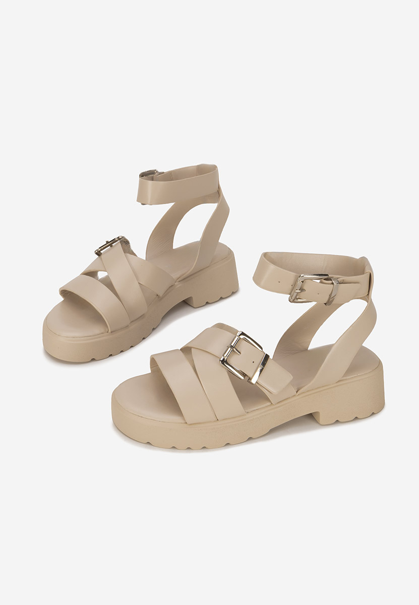Khaki sandały damskie Betana