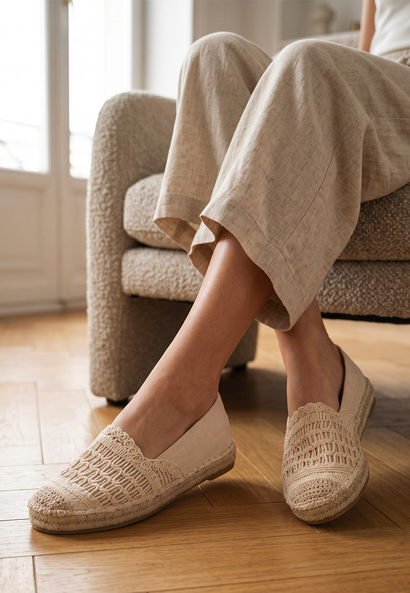 Beżowe espadryle damskie Henley