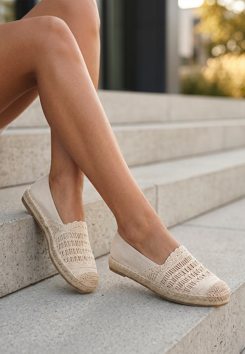 Beżowe espadryle damskie Henley