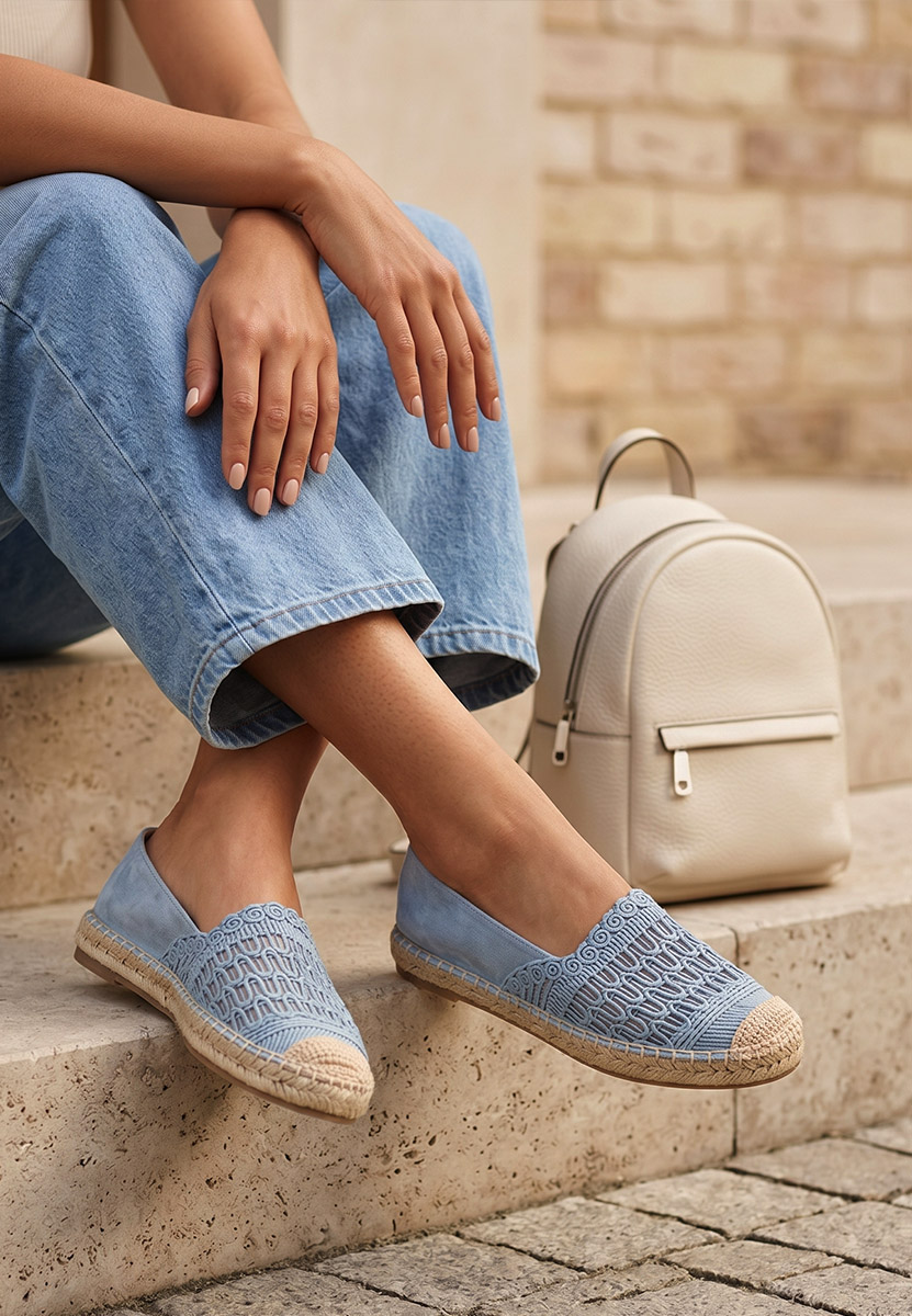 Niebieskie espadryle damskie Henley