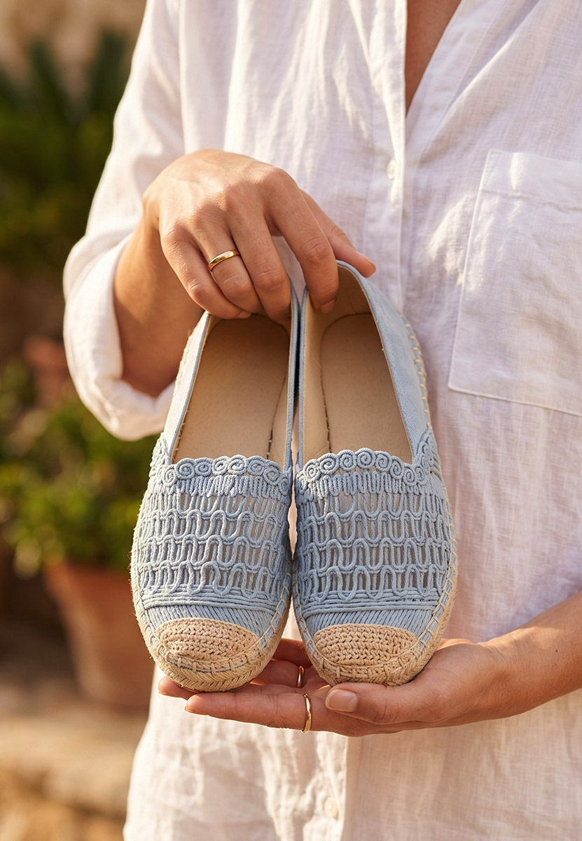 Niebieskie espadryle damskie Henley
