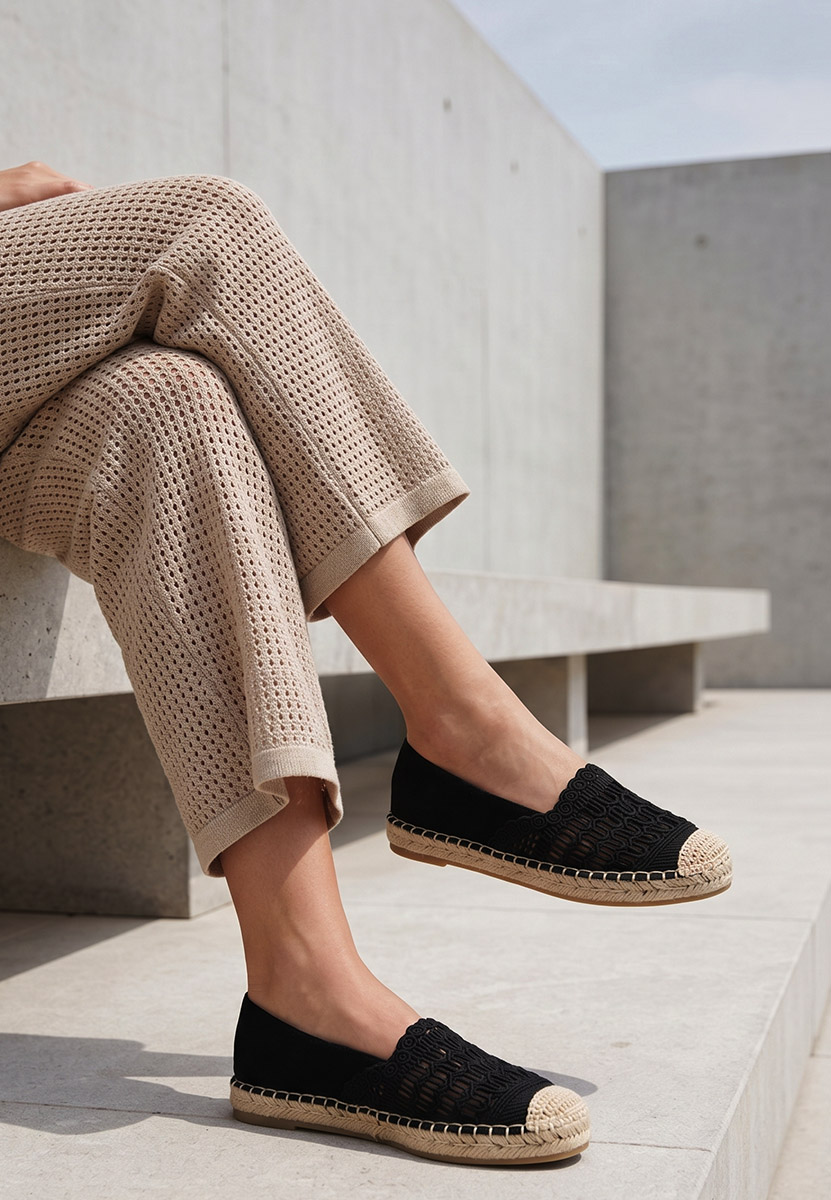 Czarne espadryle damskie Henley