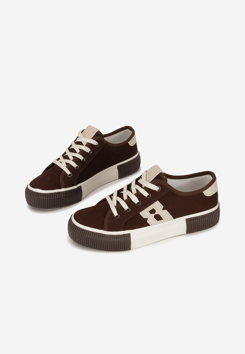 Brązowe sneakersy damskie Cleria