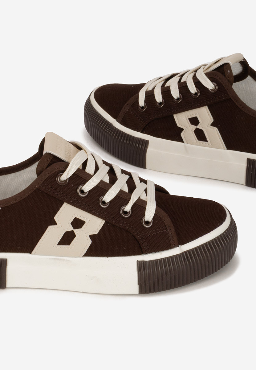 Brązowe sneakersy damskie Cleria