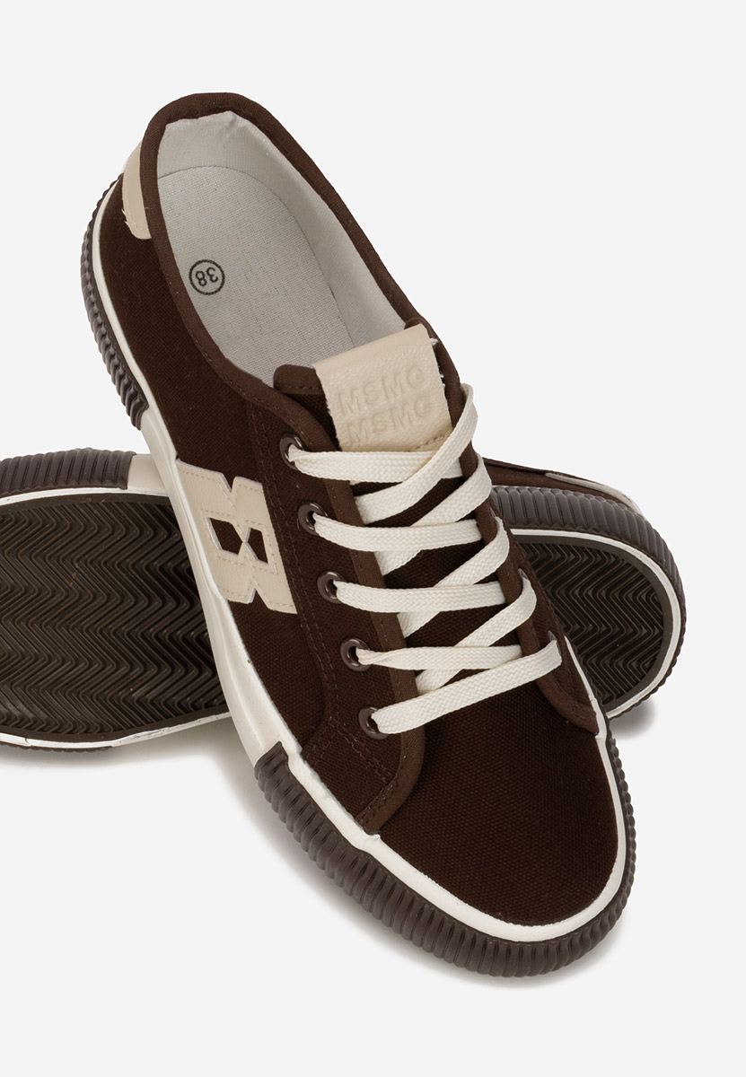 Brązowe sneakersy damskie Cleria