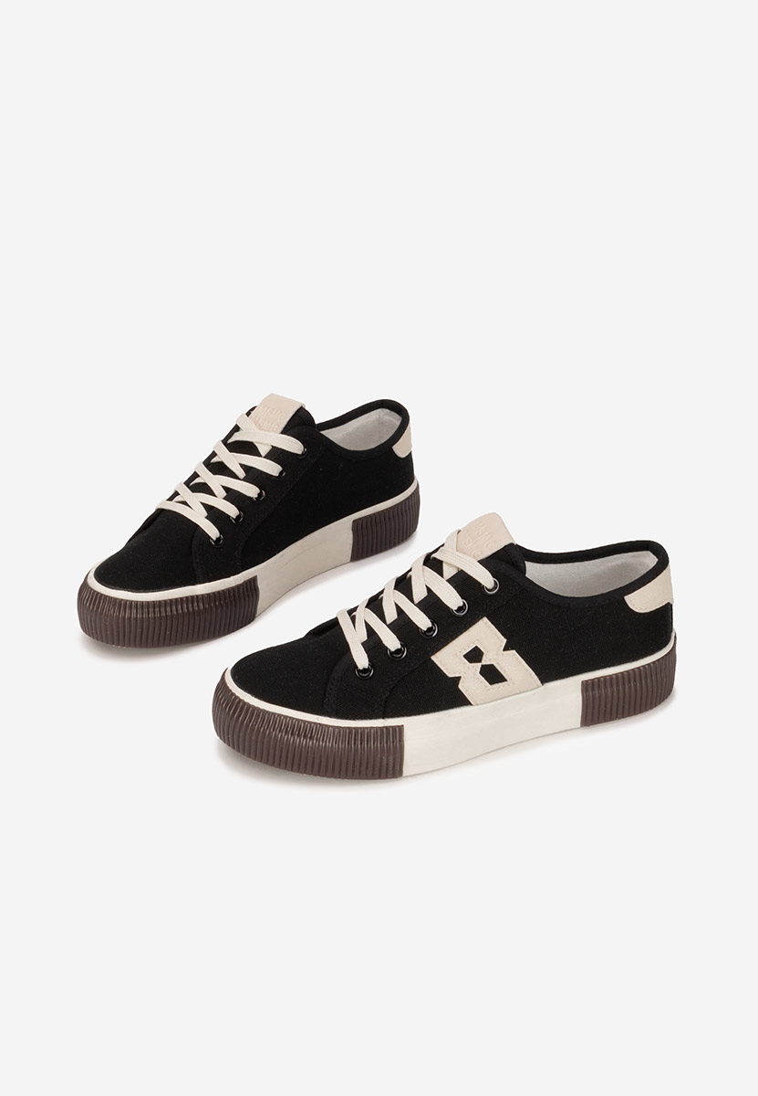 Czarne sneakersy damskie Cleria