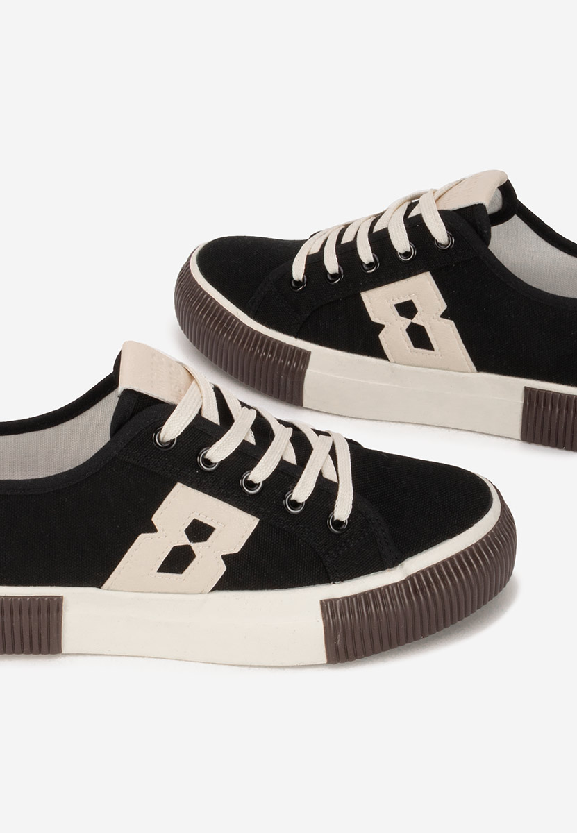 Czarne sneakersy damskie Cleria
