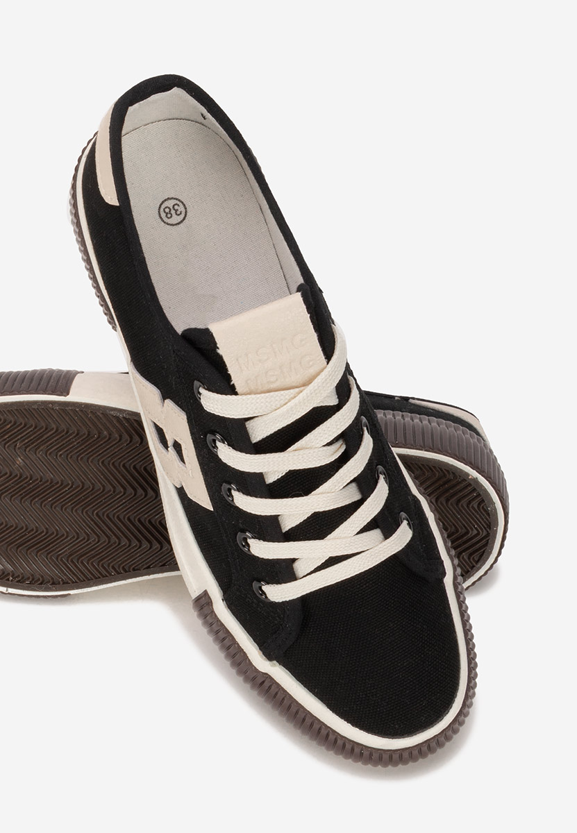 Czarne sneakersy damskie Cleria