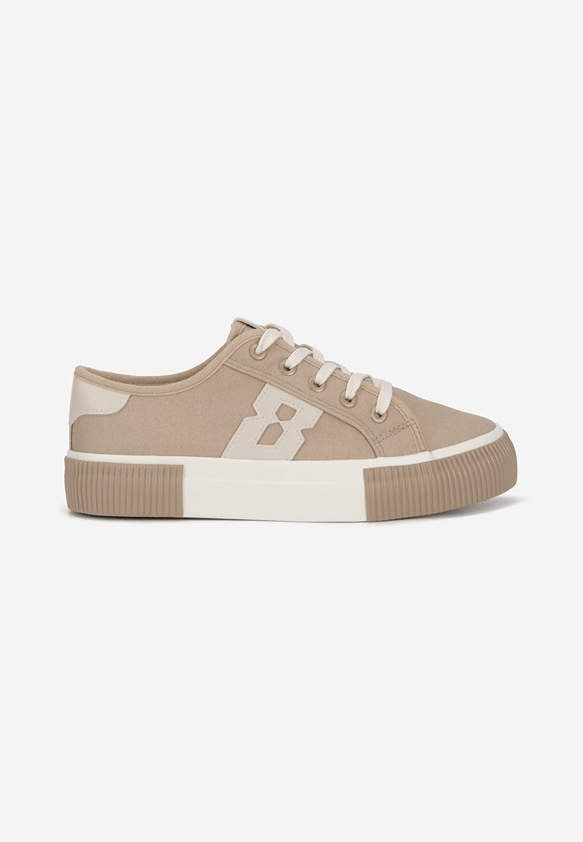 Beżowe sneakersy damskie Cleria