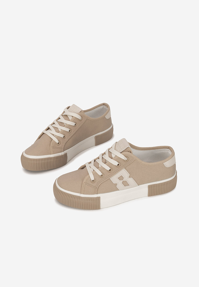 Beżowe sneakersy damskie Cleria