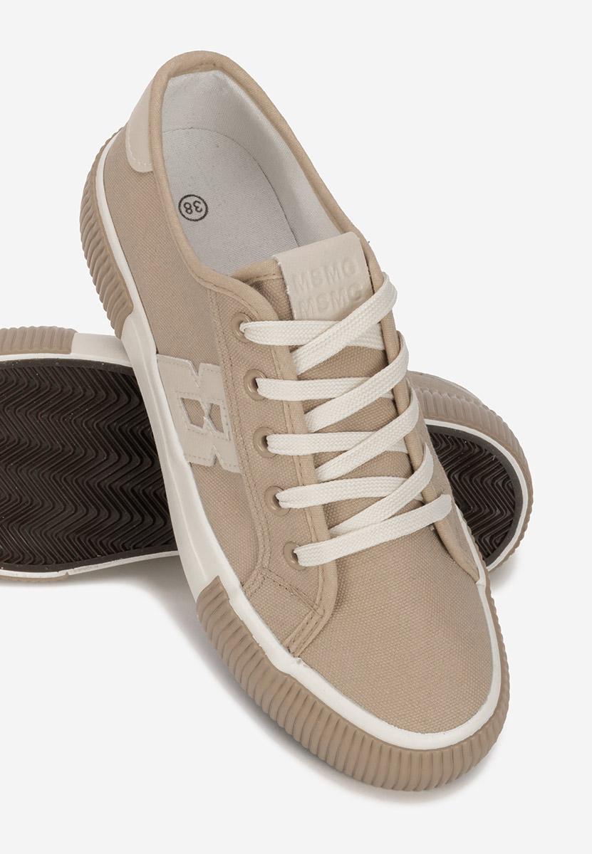 Beżowe sneakersy damskie Cleria