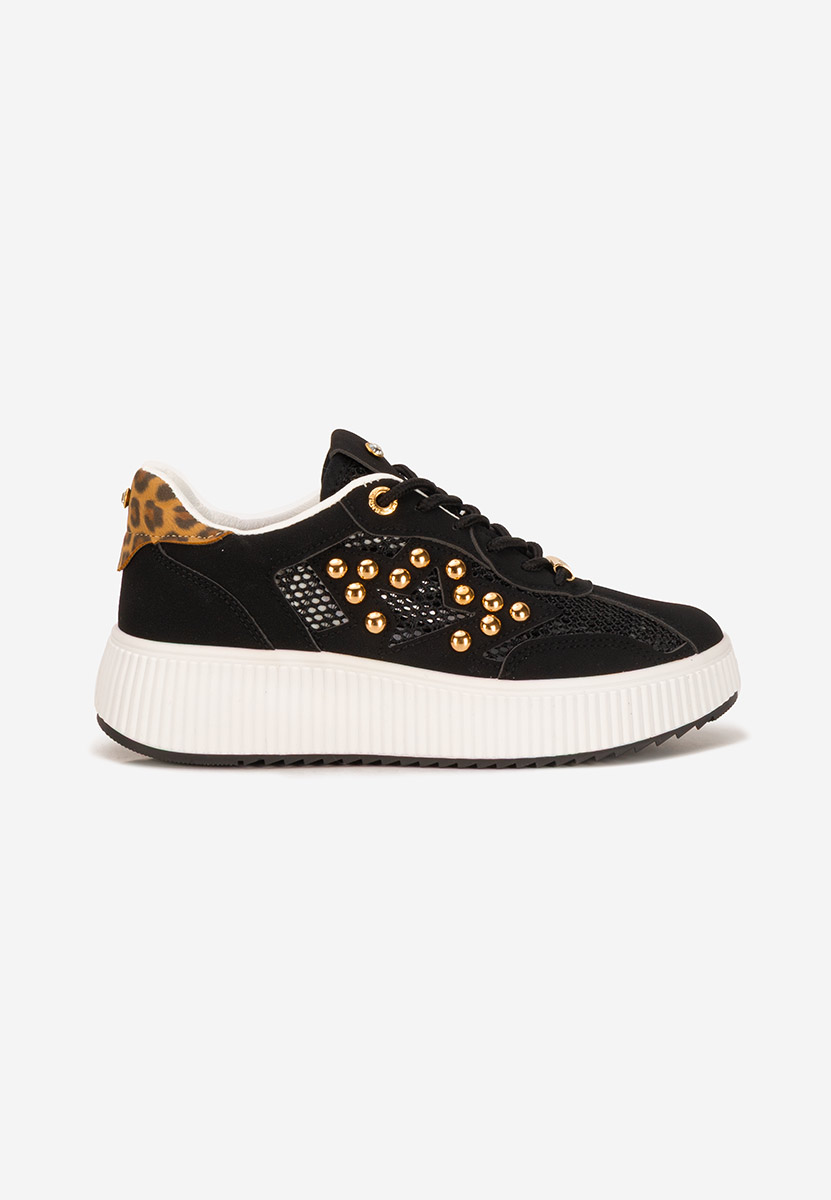 Czarne sneakersy damskie Jeanetta