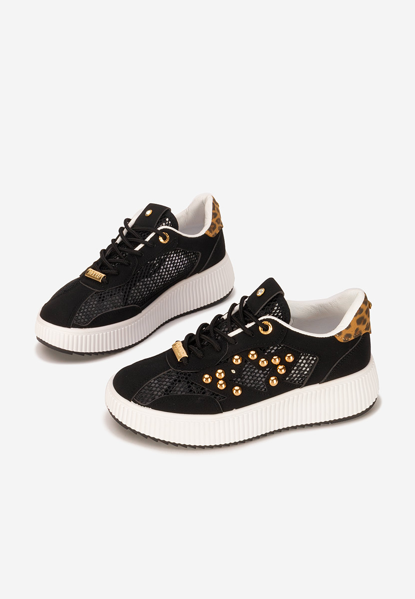 Czarne sneakersy damskie Jeanetta
