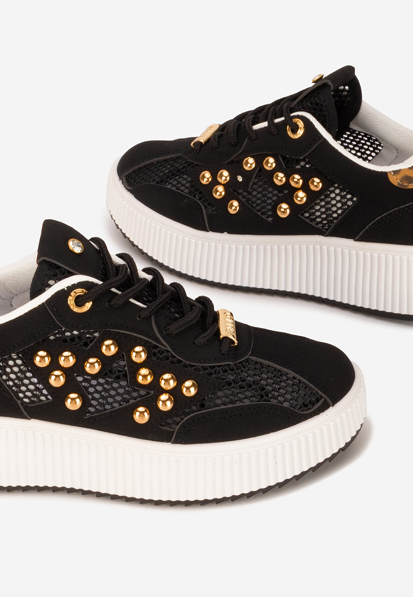Czarne sneakersy damskie Jeanetta