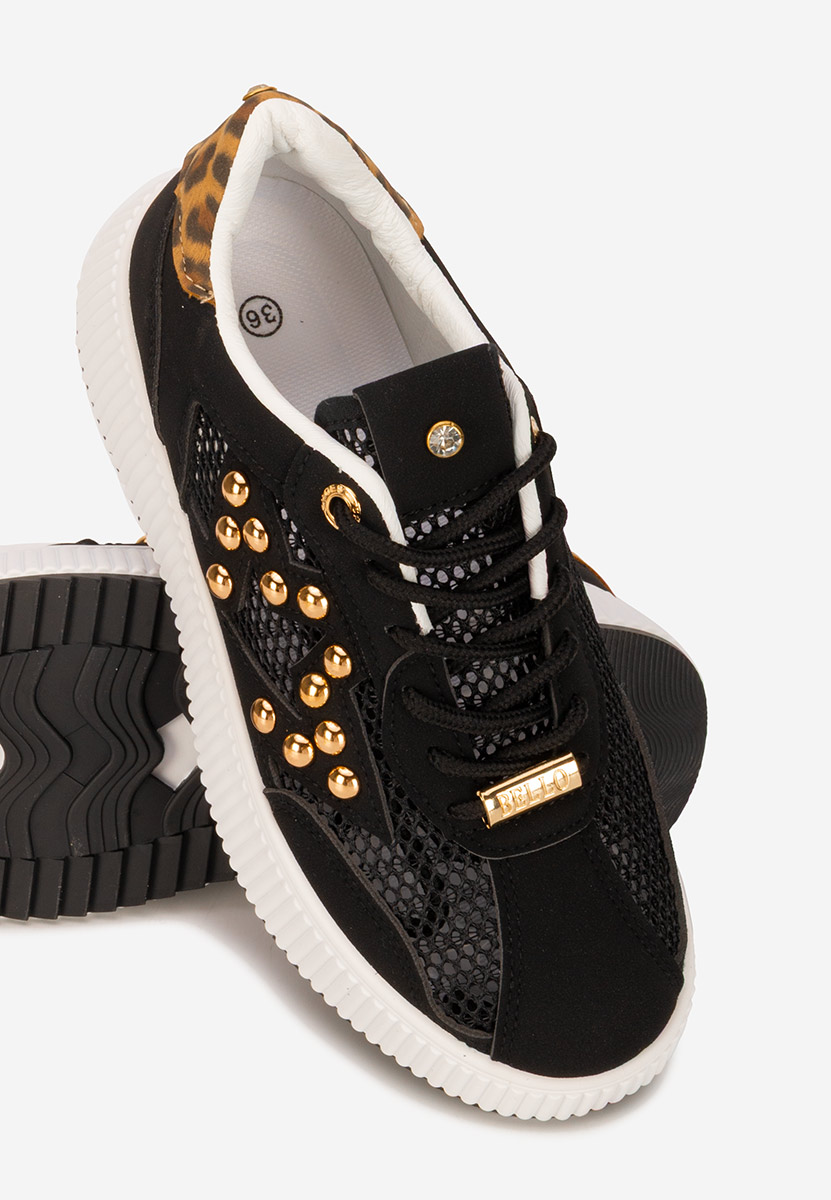 Czarne sneakersy damskie Jeanetta