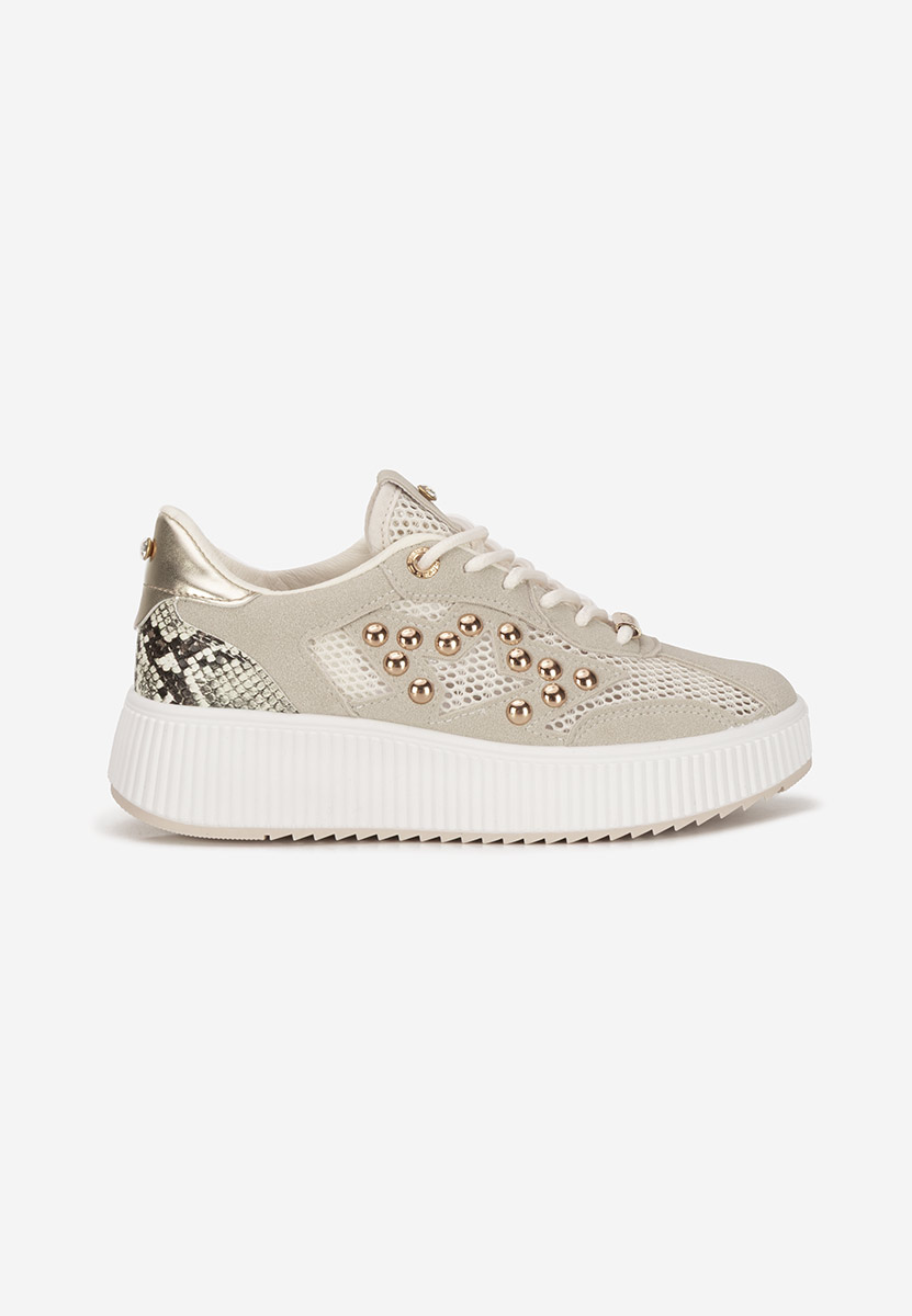 Beżowe sneakersy damskie Jeanetta