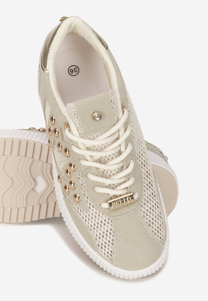 Beżowe sneakersy damskie Jeanetta