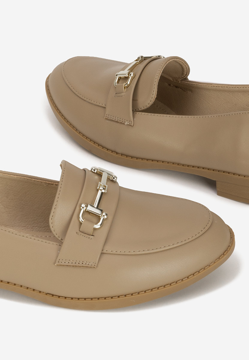 Khaki mokasyny damskie Xeniana