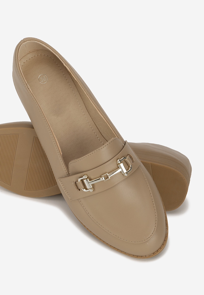 Khaki mokasyny damskie Xeniana