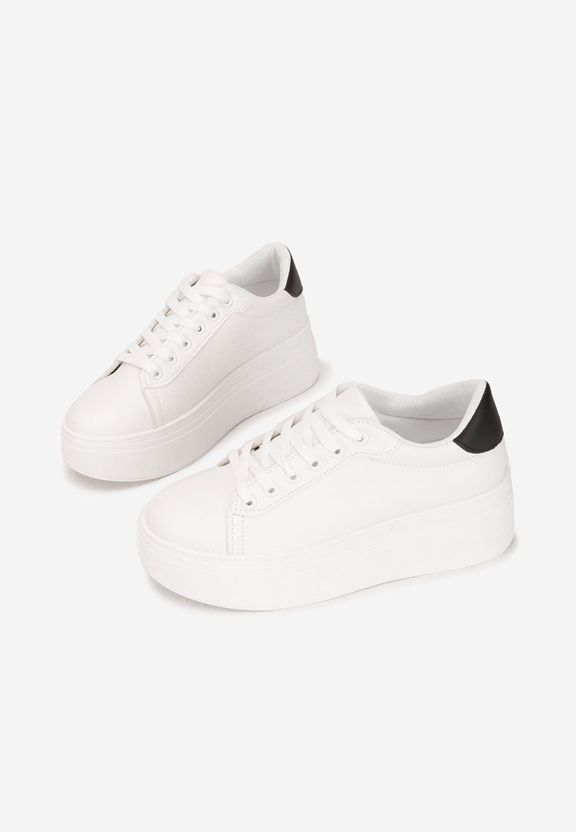 Białe sneakersy na platformie Albea V2